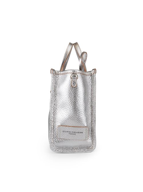 Borsa shopping Marcella 32 in pelle Silver GIANNI CHIARINI | BS 9332 BBL TUSILVER-CARAMELLO